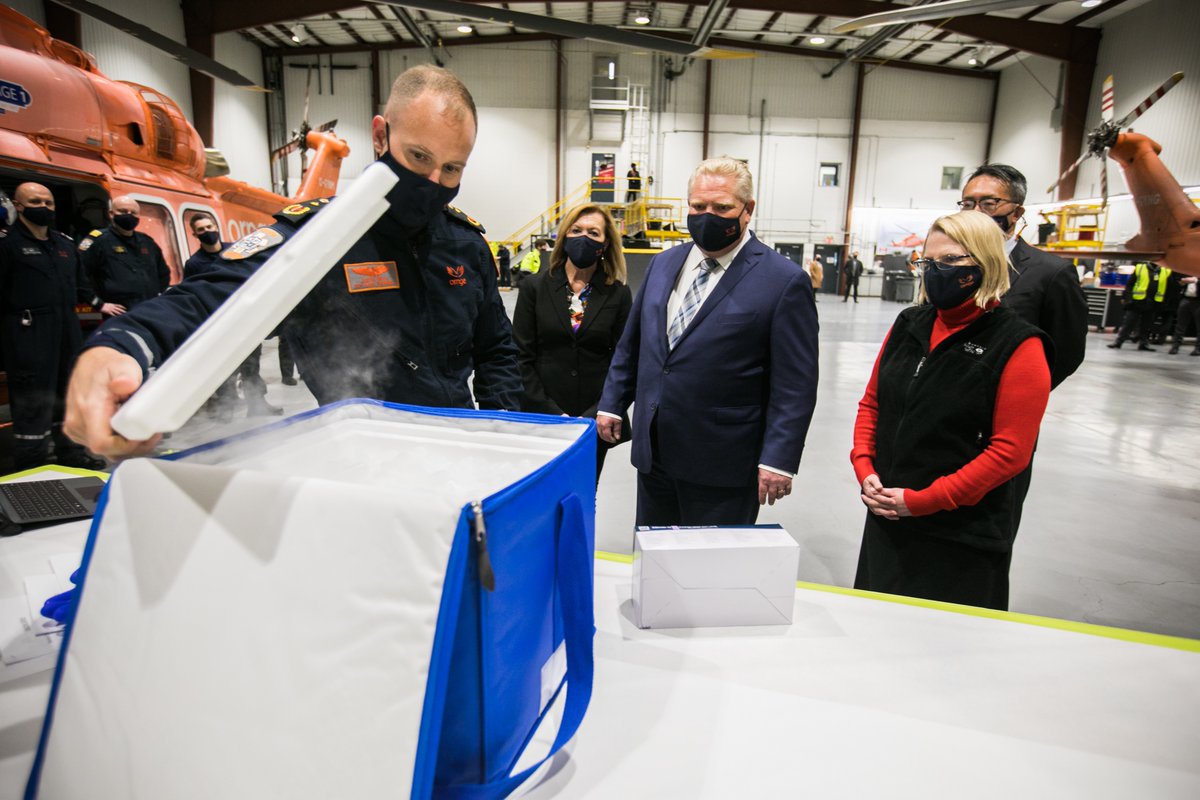 fordnation's tweet photo. @Ornge plays an essential role transporting emergency medicine, patients &amp; organs to hospitals. 

This afternoon, I toured an Ornge facility to see the logistics involved in transporting vaccines to every region of our vast province, including remote Indigenous communities. https://t.co/Y9vYpMtyTo