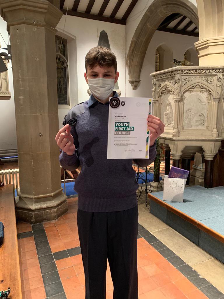 Congratulations to CDT Murphy who was finally presented his Blue Leadership and Bronze First Aid badges.

These were completed pre-lock down and it was fantastic to be able to present them tonight.