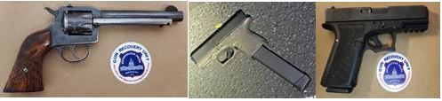 DCPoliceDept's tweet photo. In the last week, #DCPolice officers removed 38 illegal firearms from the streets of #DC and out of the hands of criminals. #FirearmsFlashback #MPD #HereToHelp https://t.co/Y21xG8MnvP