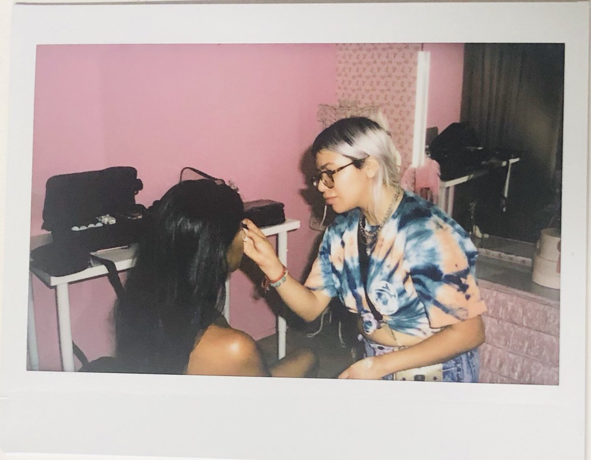 The same day  @laurenenriquezz comes in to shoot video footage of my friend  @ThatsRoebaby for a platform I’m starting called “her selections”And  @Aime_mua does her usual and kills the make up on both models!!