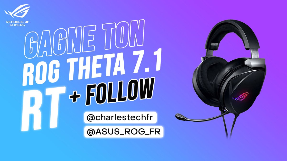 charlestechfr's tweet image. 🎁 #CONCOURS | Avec @ASUS_ROG_FR on te fait gagner ton nouveau casque gamer !

💬 TAG un pote en commentaires
🔁 RT le tweet
🔔 FOLLOW @charlestechfr et @ASUS_ROG_FR
 
TAS le 21/12 au soir #CalendrierDelAvent
