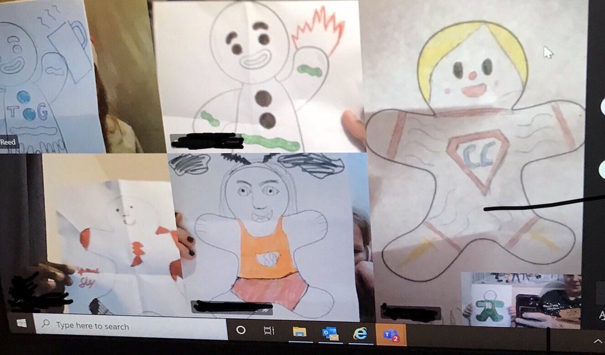 RightsandPartic's tweet photo. Lots of fun at @Bhamchildtrust  Junior Children in Care Council Christmas party inc colouring snowmen blindfolded, creating superhero gingerbread men (we got a Covid Curer 😁) &amp; a scavenger hunt. Thanks for all your work! #XmasPartyHeroes #Proud  @JTurnross @CouldrickAndy https://t.co/ovGUsXAtrp