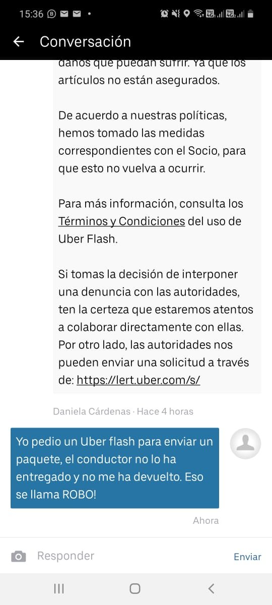 larajanad's tweet photo. Evidencio el abuso de @Uber_Ecuador: ayer, mi amiga Monika (nacionalidad alemana) usó "Uber Flash" para entregar productos de su marca bambooSmile, la caja contenía aprox. $100 en productos, la entrega NO SE CUMPLIÓ, el conductor no responde las llamadas y la bloqueó en Whatsapp https://t.co/HvJVE6YH0I