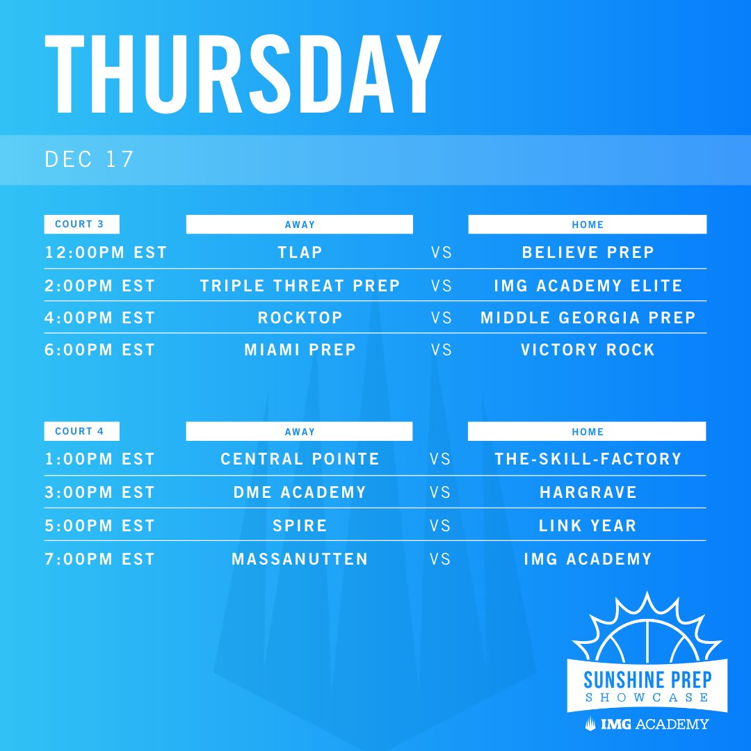 IMGABasketball's tweet image. We are less than 24hrs away from game time! You do not want to miss out on the inaugural Sunshine Prep Showcase

College Coaches &amp;amp; NBA Staff get *free access*, 50+ already signed up!

Spectators $10 all-event livestream pass

All event information is here: bit.ly/SunshinePrep