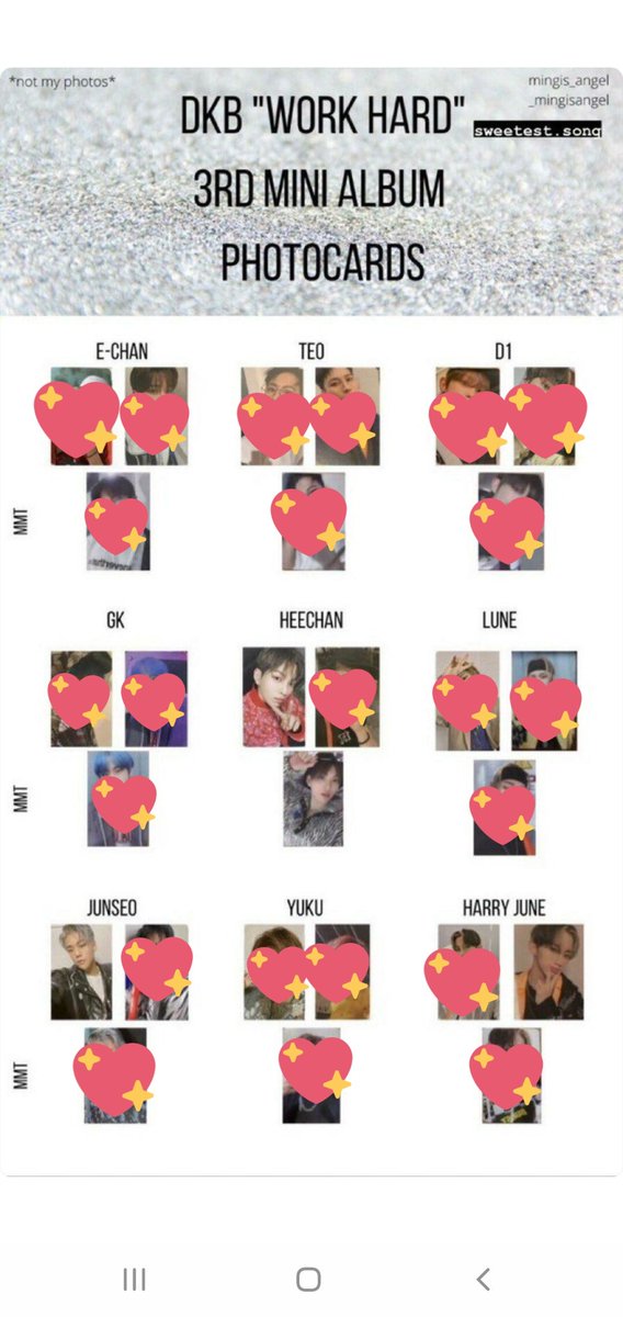 BBYClune's tweet photo. WTS / WTT
UPDATE!
Want to trade any of the pcs from the first pic to anything that I'm missing on the second pic
Or
WTS the regular album pcs $4 each
MMT pcs $6 each
MMT units $4 each
US/WW
 #DKB #WTT #wts #dkbpc #echan #teo #d1 #lune #gk #yuku #heechan #junseo #harry_june https://t.co/CT1Rn9VSH2