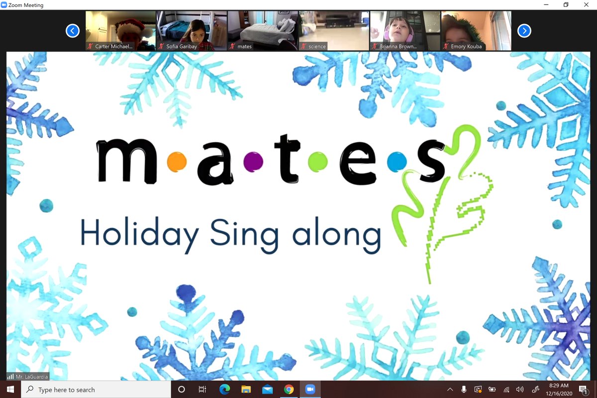 MATESCharter's tweet photo. Did you miss this morning's Holiday Sing Along?  Thank you Mr. Laguardia for a wonderful event.  Follow this link to enjoy the sing along . https://t.co/XjXC8uCp4l https://t.co/DGcgrkEFEb