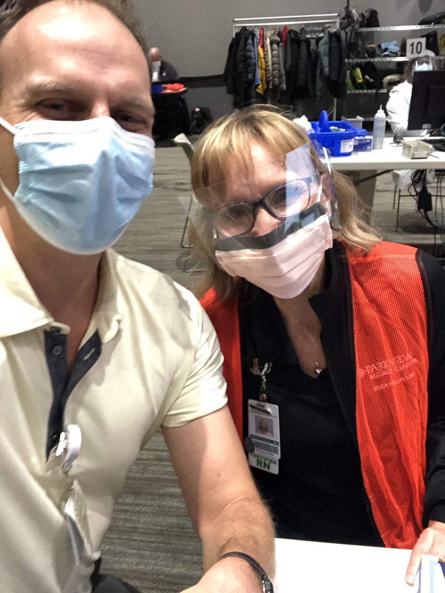 Emotional Day. I’m humbled and blessed for this opportunity. This poke keeps me healthy, my family healthy, and allows me to safely see 30+ children a day in my clinic. Science for the win! <a href="/ParkviewHealth/">Parkview Health</a> #OuchieFromFauci #WarpSpeed