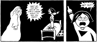 EquaSean's tweet photo. A5: When Marji was still young and naive, she believed in god because she saw the world as good and free of evil. But once she saw the evils of within society and lost her beloved uncle Anoosh, she lost faith because God would never have allowed such cruelty. #MarjiChat https://t.co/SE6FAQmAwV