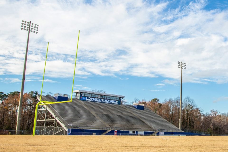 3. Renovating Roebuck & the facilities with itThe wellness center got some VERY MUCH needed attention this past year, can Roebuck get the same? Bathrooms, Ticket Booth, Field House, Stands, and Track all need help.