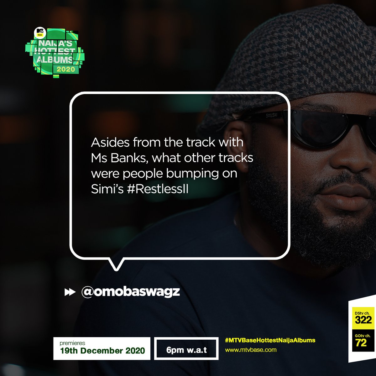 MTVBaseWest's tweet image. Asides from the track with Ms Banks, what other tracks were people bumping on Simi’s #RestlessII ~ @omobaswagz #MTVBaseHottestNaijaAlbums