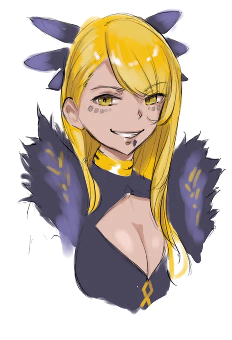 き、ひ、ひ!仕事前にちょっと落書きヴリトラちゃん 