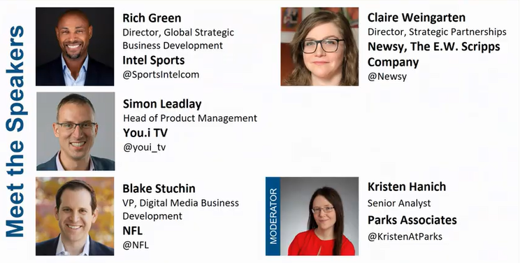 MindiSue00's tweet photo. Navigating a New World: COVID-19 Impact on Video Viewing #futurevideo20 #COVID19 #sports #Streaming Speakers include @youi_tv @Intel Sports @Newsy @NFL https://t.co/YaooVnUfhD