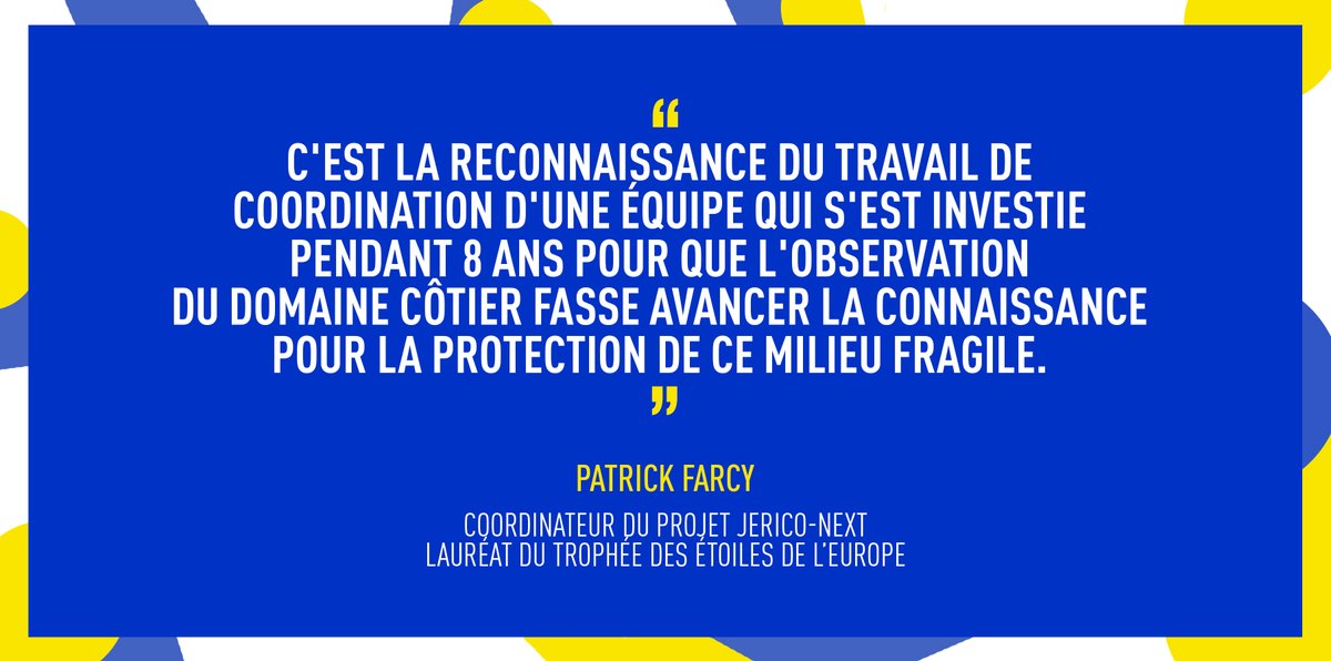 Ifremer_fr's tweet photo. #Récompense 🏆 | Le projet @JERICORI, coordonné par Patrick Farcy (chercheur à l’Ifremer), reçoit le trophée #EtoilesDeLEurope 🇪🇺 dans la catégorie "Sciences Ouvertes" ! Félicitations à Patrick et à toute son équipe ! 👏👏👏
🔗 Découvrir le projet : https://t.co/oOVmEEjaAd https://t.co/2ozaFCVfQS
