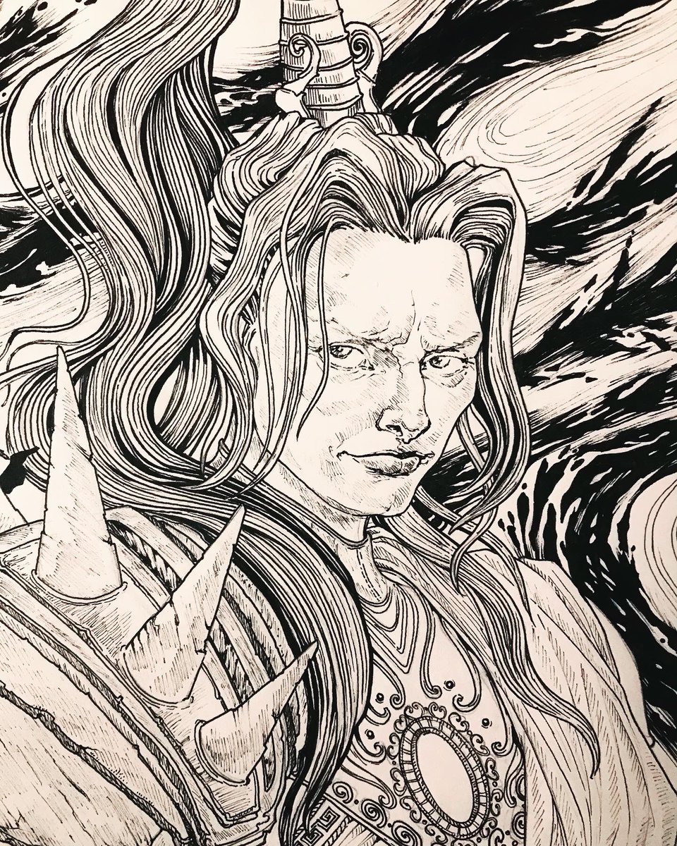 hazalyayalar's tweet photo. “Daughter of Darkness” Megaera, the blood of Uranus and Gaea. #hades #hadesgame #supergiantgames #megaera #greek #myth #erinyes #eumenides #furies #traditionalart #ink #drawing #illustration #art #dailyart #instart #çizim #illüstrasyon https://t.co/10rwweQIcc