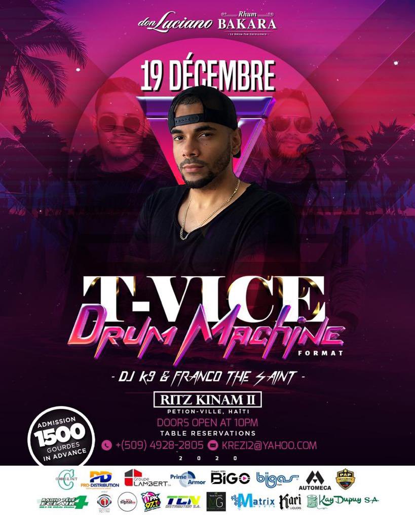 FrancoTheSaint's tweet photo. One Night.. One Show... Our Djs for the night! @DJK9_ @francothesaint ‼️Tickets available at Muncheez PV‼️#endoftheyearthrowbacktour #ayiti #Haiti #december19th #RitzKinam https://t.co/Khlm81IYAQ