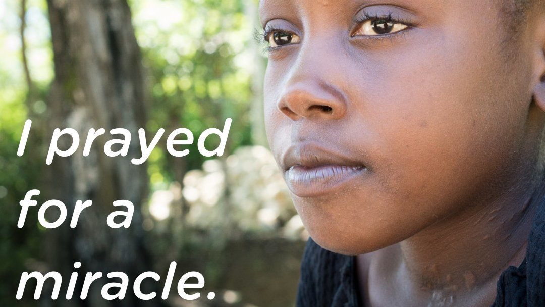 (2/4) “I prayed for a miracle.” Guerline was hospitalised more than twenty times. HCA knew surgery would be risky, but knew it would be her only chance. #Haiti  #Pediatrics
