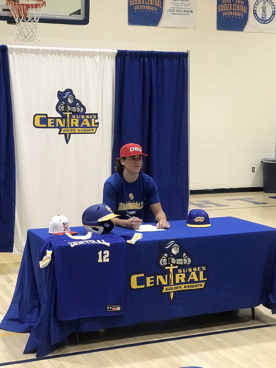 Three sport athlete William “Chase” Boyle signs his letter of intent to play Baseball at Delaware State University. Chase is a standout on the football field, basketball court and baseball diamond. Congrats and best of luck at the next level! #SCProud #CollegeboundKnights