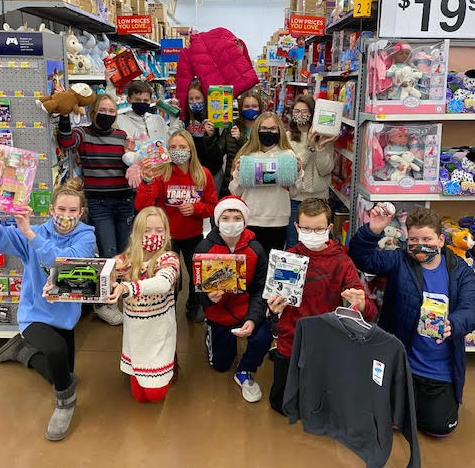 Representatives from the LBMS Student Council went shopping this week to give back to community families in need this holiday season. We are so proud to see our Eagles giving back and spreading kindness! 💚 #WeAreLB <a href="/SalvationArmyUS/">Salvation Army USA</a>