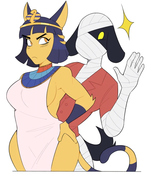 Lucky and Ankha 