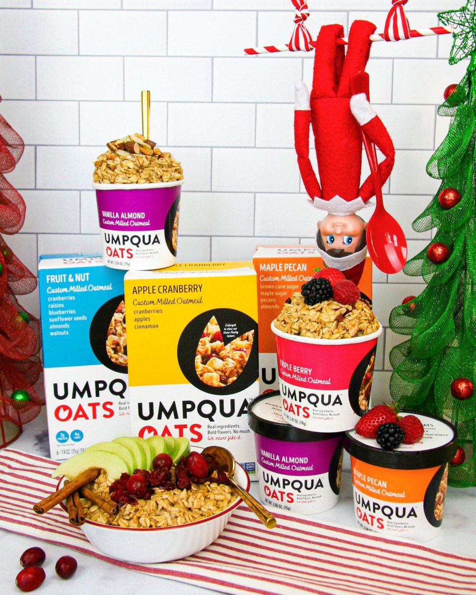 ✨ ELF APPROVED SWEEPSTAKES! ✨
Elves big and small love our NEVER MUSHY, custom milled oats! We’re teaming up with <a href="/Raleys/">Raley's</a> to give FOUR lucky winners a $25 gift card to shop in store and prize pack of our bold flavored, protein-packed oatmeal made with clean, simple ingredie