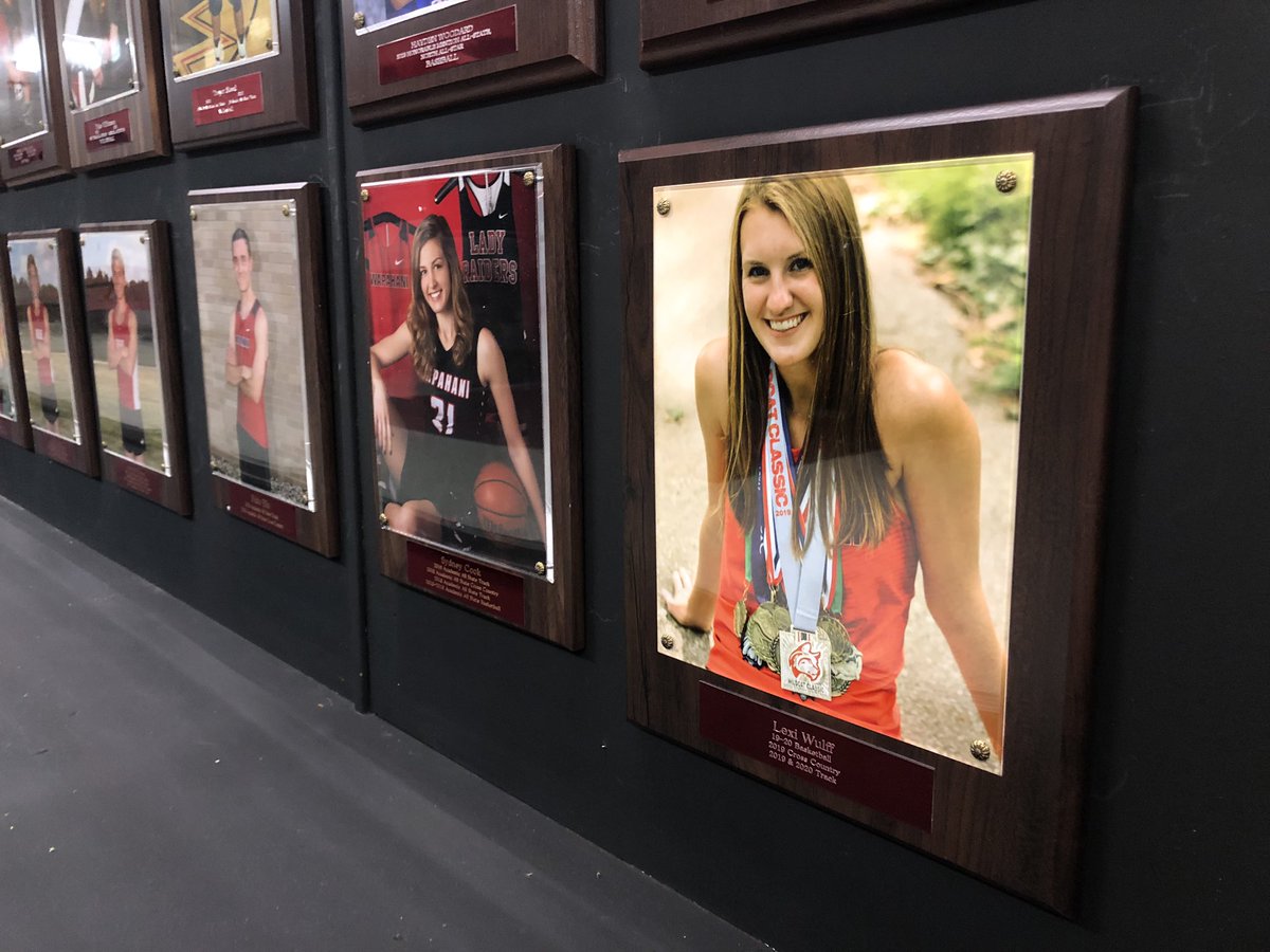 bo_stevenson's tweet photo. Another day, another @wap_xc runner getting their plaque on the Wapahani All-State Wall. Congrats @lexi_wulff! https://t.co/VZ3fFwxOqy