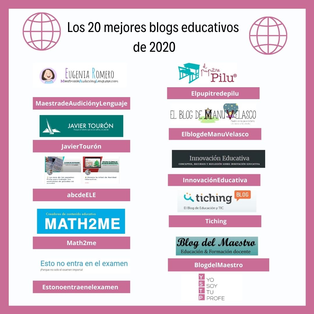 yosoytuprofe_'s tweet photo. Creemos que es el momento de reconocer el trabajo de los docentes que han dedicado su tiempo a compartir.  🎁Te presentamos los 20 mejores blogs educativos de 2020. 🧑‍🏫📱#YSTP #educación   @20m  https://t.co/IdOU3qfkSL https://t.co/Dz0lcDkwsZ