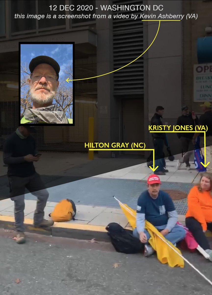 Lamoreaux went to DC w/ a grp from Alamance Co NC: Pennington brothers Justin & Joshua, Thomas May (w/ CBF flag), Hilton Gray (w/ Gadsden flag), & Wm “Tommy” Rudd (w/ CBF & Trump flags).They joined Kevin Ashberry (VA) & Kristy Jones (VA) abt midday. https://twitter.com/JoshuaPotash/status/1337832754956935174