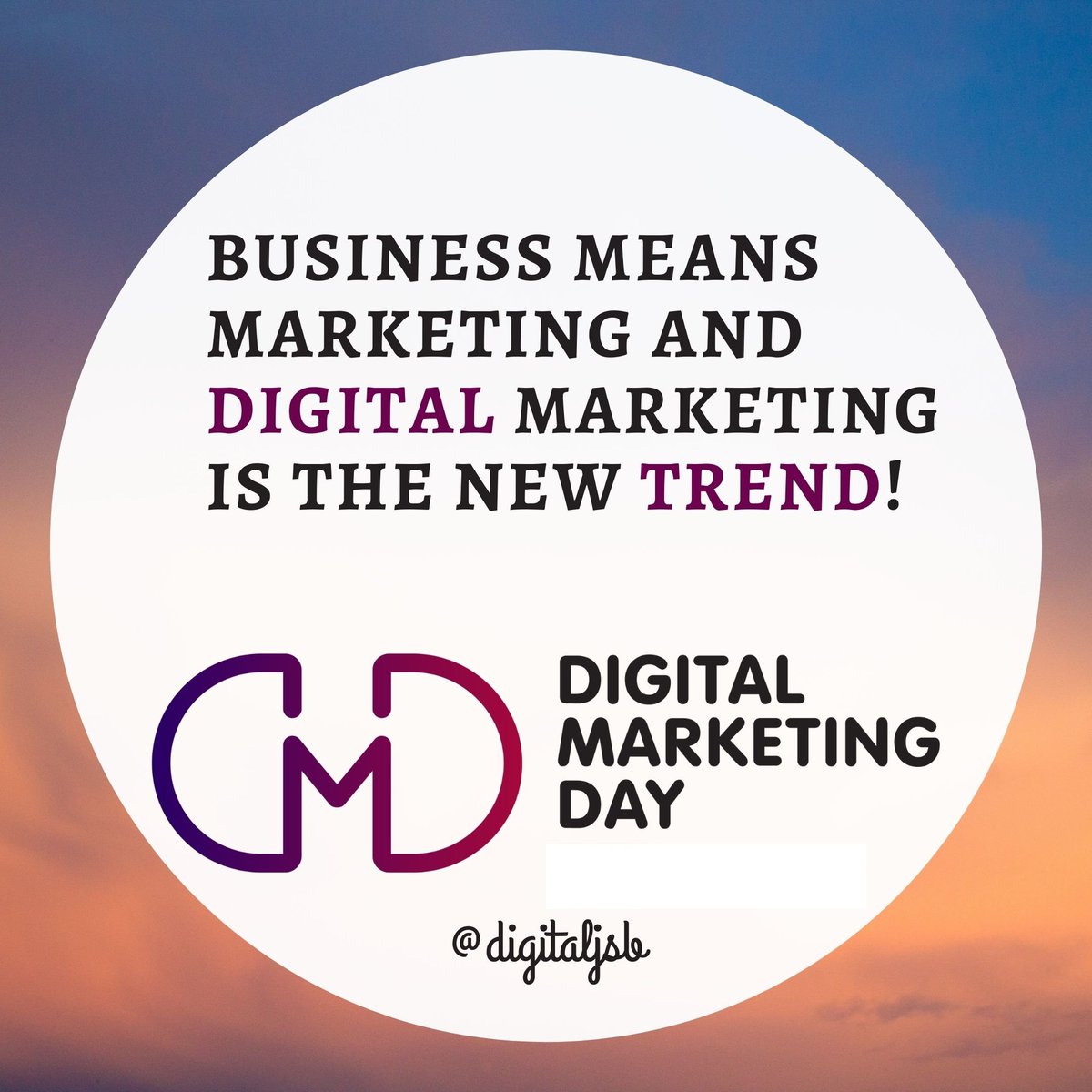 digitaljsb's tweet image. Proud To Be A Digital Marketer
#DigitalMarketingDay #digitalmarketingcompany #digitalmarketingsolutions #digitalmarketingtip #digitalmarketingstrategies #digitalmarketingtrends #digitalmarketingindia #digitalmarketingblog #digitalmarketing101 #digitalmarketingjobs #digitalmarket