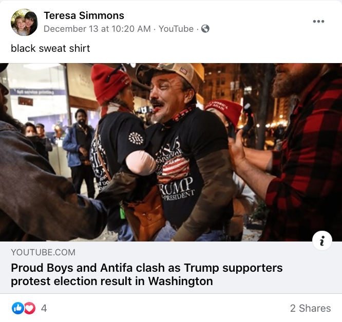 Josh Lamoreaux is allegedly a self-employed grader in Alamance Co NC when he’s not roaming the streets w/ Proud Boys hoping to kill and/or maim ppl in a pandemic.His mother posted the Telegraph vid of him doing the assault, noting his clothing on her FB timeline.