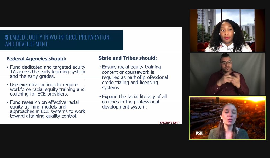 trustfrlearning's tweet image. @ChildrensEquity #startwithequity recommendation 5: Embed #equity in PD. #ece "We need to recognize equity competencies as baseline knowledge for early educators.”