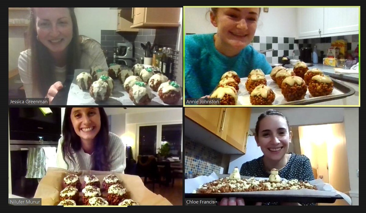 Running out of ideas to get festive over Zoom? Last night our #90TENERS put their baking skills to the test with a virtual cook along hosted by our star baker <a href="/_AnnieJohnston_/">Annie Johnston</a> . Check out our attempts at Rice Krispie Christmas Puddings, almost as good as the real thing! 😍☃️