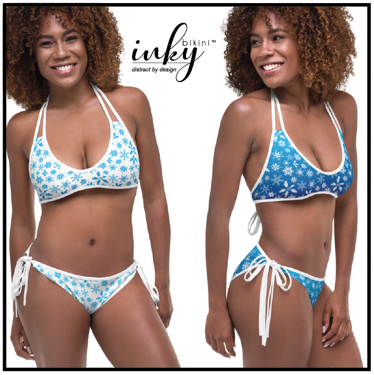 BikiniInky's tweet photo. Inky Bikini’s “Frosty” Reversible suits are just what you need for the season!

Distract by Design!
Exclusively at https://t.co/cxChzaFLyB

#inkybikini #holidays #frosty #snowflakes #inky #swimwear #swimsuit #model #bikinimodel #beachmodel #reversibleswimwear #beachlife #bikini https://t.co/J8gz4WFUIQ