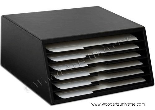 Organize and prioritize your files with an elegant Black #Leather #Vertical #Letter Sorter! The stylish black fits in perfectly to any office making it the perfect desk accessory. bit.ly/2WTAkYU