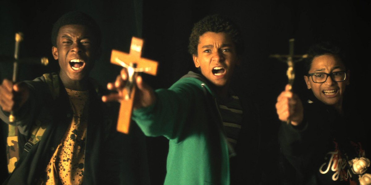 FreddyInSpace's tweet photo. So you like 80-minute horror? Check out Vampires vs. The Bronx (Netflix), a fun vampire movie with lovable kids and Lost Boys/Fright Night vibes, and Breaking Surface (VOD), a supremely intense (and emotional!) new aqua horror movie that you'll love if you dug 47 Meters Down. https://t.co/gOaDiWEBIj