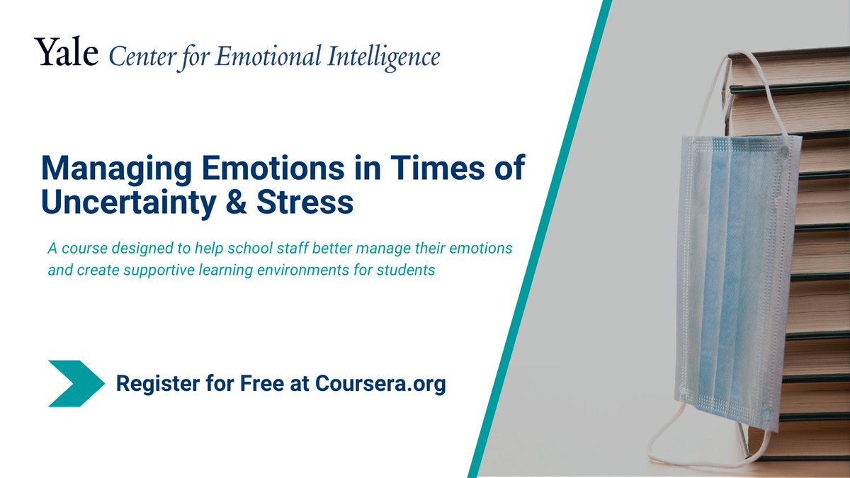 caselorg's tweet photo. Educators and school staff: check out this new free course from @YaleCenter, available on @Coursera. We're hoping these #SEL strategies &amp; resources support you &amp; your essential work during this difficult time. https://t.co/Xf1AsKJBgX https://t.co/zky1je6YCB