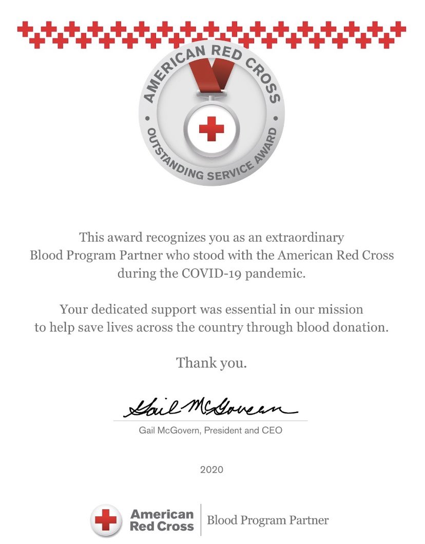 TheIsmailiUSA's tweet photo. The Ismaili Council for the Southeastern USA has been awarded an Outstanding Service Award by the American Red Cross, for organizing eleven blood drives across the Southeastern region, protecting the health and well-being of the most vulnerable. #Ismaili #OneJamat #ICERV https://t.co/vRcDPOmKrr