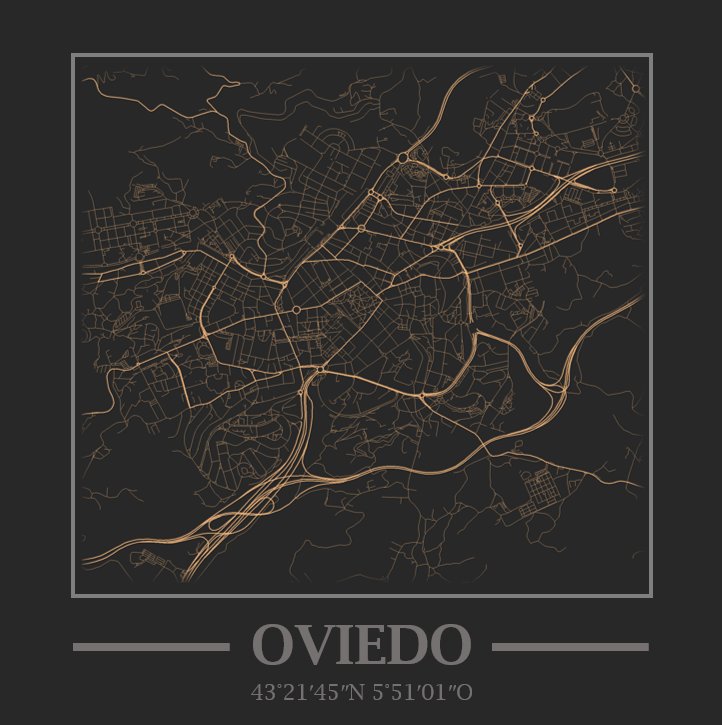 ToniDiazM's tweet photo. Mapa chulo de #Oviedo! Hecho en 5 minutillos con #RStats https://t.co/akINKXyaqM