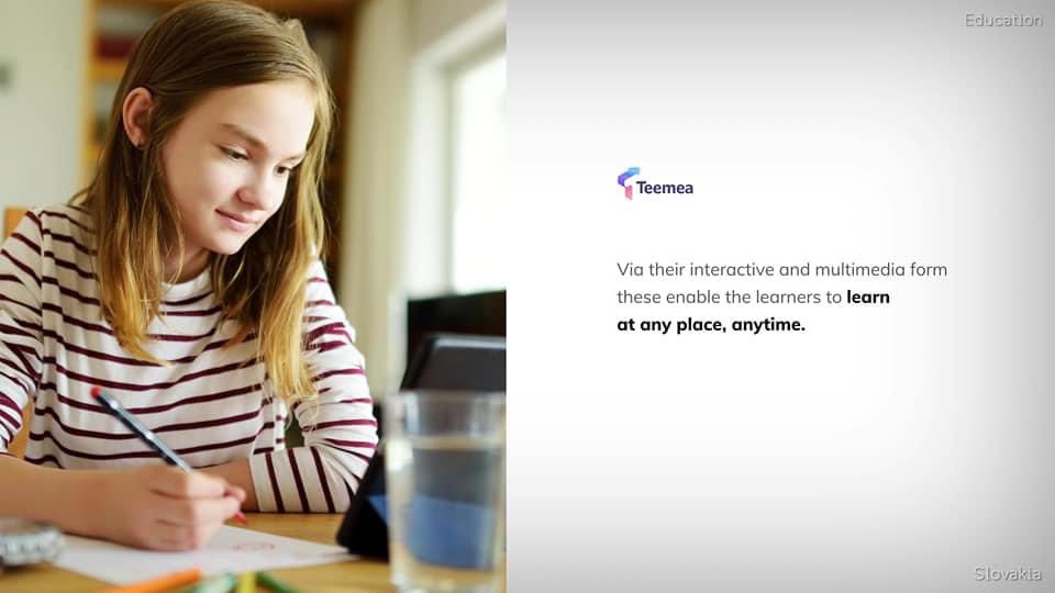 IBrockova's tweet photo. Happy to present a ๐ธ๐ฐ Slovak innovative solution, an interactive educational platform #Teemea by #Touch4IT / #Soficreo offered to elementary & high schools for free during COVID-19 pandemic. #StrongerTogether #GlobalBusinessSummit https://t.co/RZu5CwBd5y
