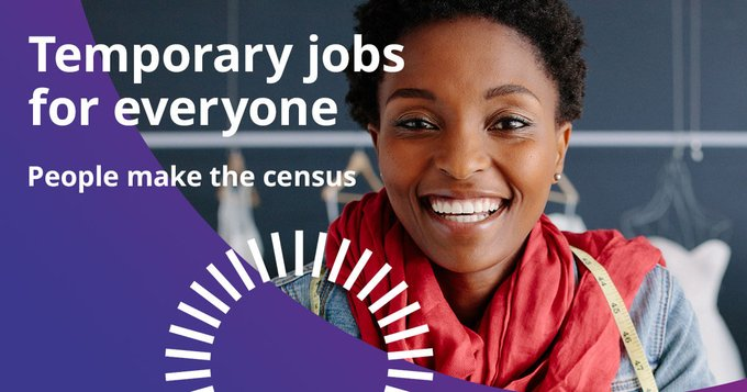 Be part of a team of thousands. Be part of something big. Be part of #Census2021. Apply to be a Census Officer at ow.ly/Lno850CFPrd