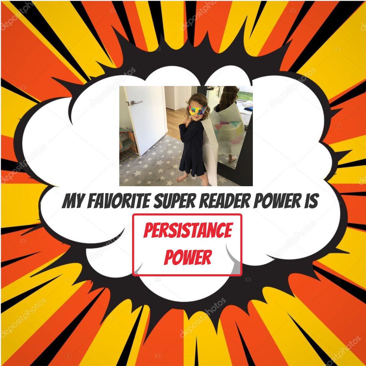 While we're staying safer at home, we're flexing our reading muscles in Kindergarten! What's your SUPER READER POWER? Check out Olivia's (we like the way you think, kiddo).