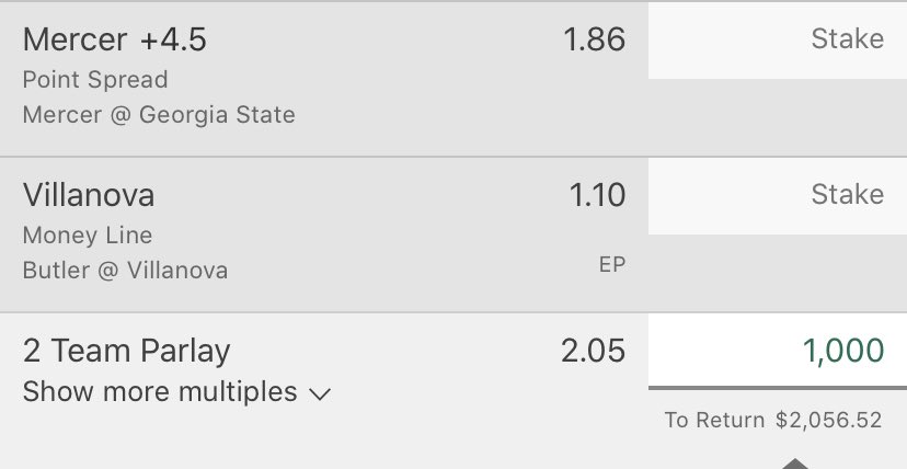 6Pickz's tweet photo. BIG last couple days with the VIP $$$$.. here’s a free play for all today. Message me for more!!!

#sportsbetting #parlay #parlaypro #ncaab #collegebasketball #mercer #villinova #winners #dm4more https://t.co/3b03sf03TV