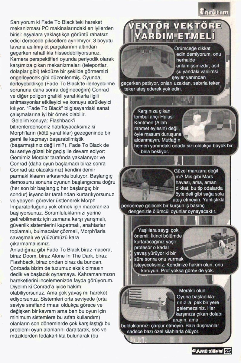 GameShowTR's tweet photo. #GameShow #GameShowTR 
#OnuncuSayı #Issue10
#Aralık1995 #December1995

Fade To Black 🏃‍♂️
#FadeToBlack

#Aksiyon #Action #Adventure 
#DelphineSoftware #Delphine @EA

https://t.co/rFVozVaG4E
https://t.co/0p3E67LvY0 https://t.co/1DLroztXlY