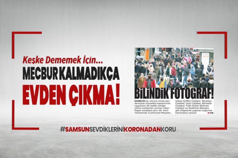 CarsambaNene's tweet photo. #SamsunSevdikleriniKoronadanKoru @TCSamsunValilik @saglikbakanligi @drfahrettinkoca @samsunmem @CoskunESEN57 https://t.co/dyKWvtd4MM
