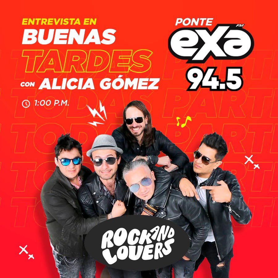 Hoy estaremos con nuestros amigos de <a href="/ExaFM/">Exa FM</a> para platicar un poco sobre nuestro concierto Rock and Lovers #Íntimo. ¡Sintonícenos a las 13:00hrs! 🤟🏻