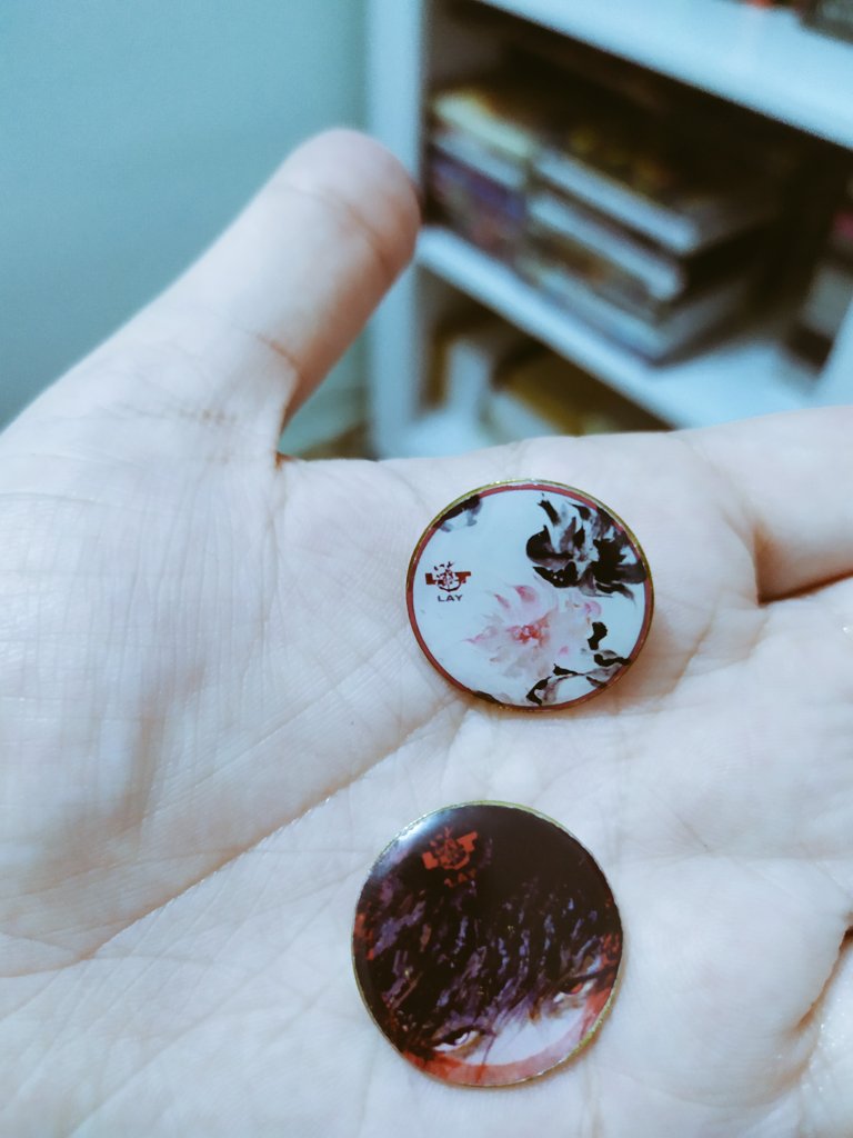 lary_says's tweet photo. Além disso ainda tem mais. 

Coisa mais linda, @ffgardenstore. Muito obrigada! ♥️

Os broches do álbum do Lay são MARAVILHOSOS. 
E o kit do Baek me deixou boiola. https://t.co/ptSoCXpWzb
