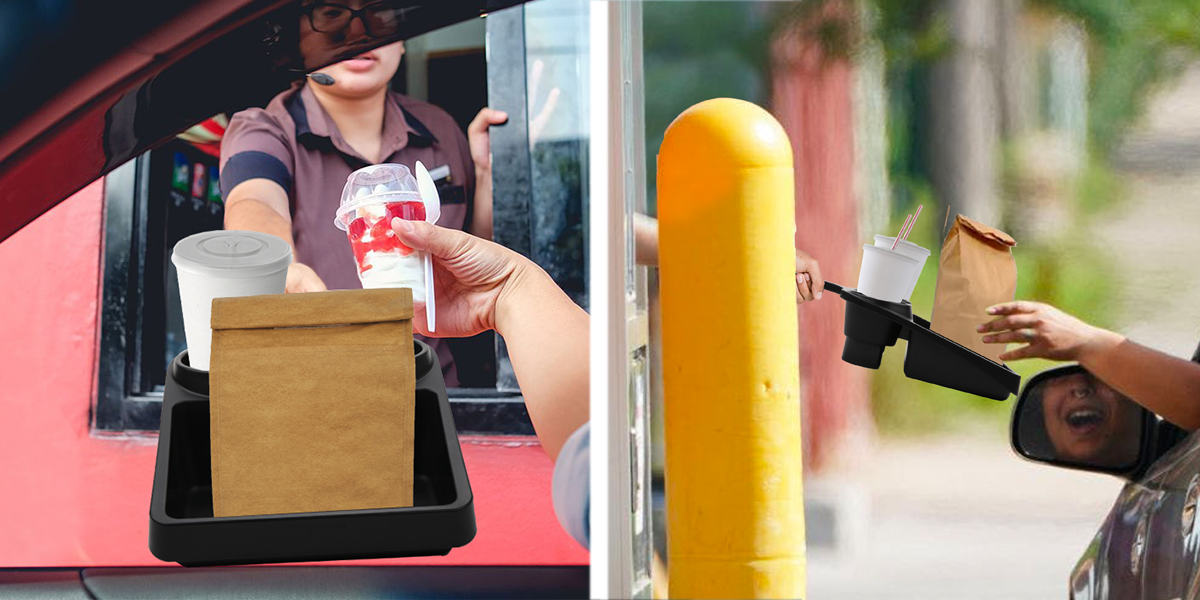 GETEnterprises's tweet photo. Rethink contactless window service w/ the only tray designed for drive-thrus: spill-free handoffs &amp; ergonomic design for less strain.

Ingenious engineering keeps your guests and staff safe from spills and injuries. 

See more: https://t.co/yFbQr1FKNz 
#drivethru #restaurants https://t.co/7PMGPqBFzN