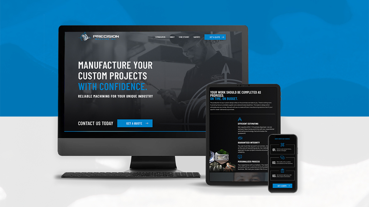 Based in Wisconsin, our recent client Precision Machine, Inc. just launched a brand new website featuring strong design elements, clear content, and a compelling lead generating email campaign 💯 
Check it out 👉 builtbyprecision.com 
#webdesign #marketing #storybrand