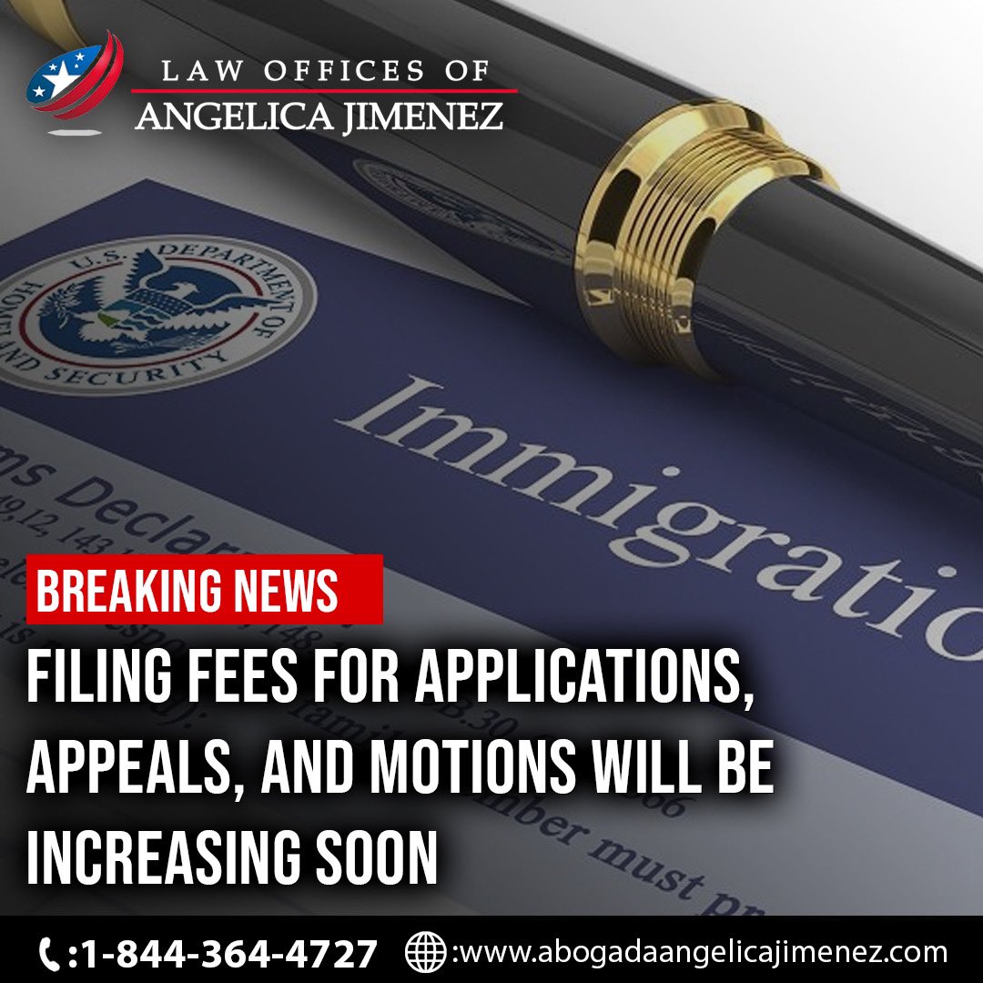 AbogadaEmigrar's tweet photo. The fee increases will be published in the Federal Register on 12/18/2020 and will be effective 30 days from publication. Some fees will be increasing substantially. DON’T WAIT. Now is the time to act to avoid these fee increases. #immigration #immigrants #immigrationfees https://t.co/bv5VEr6m7N