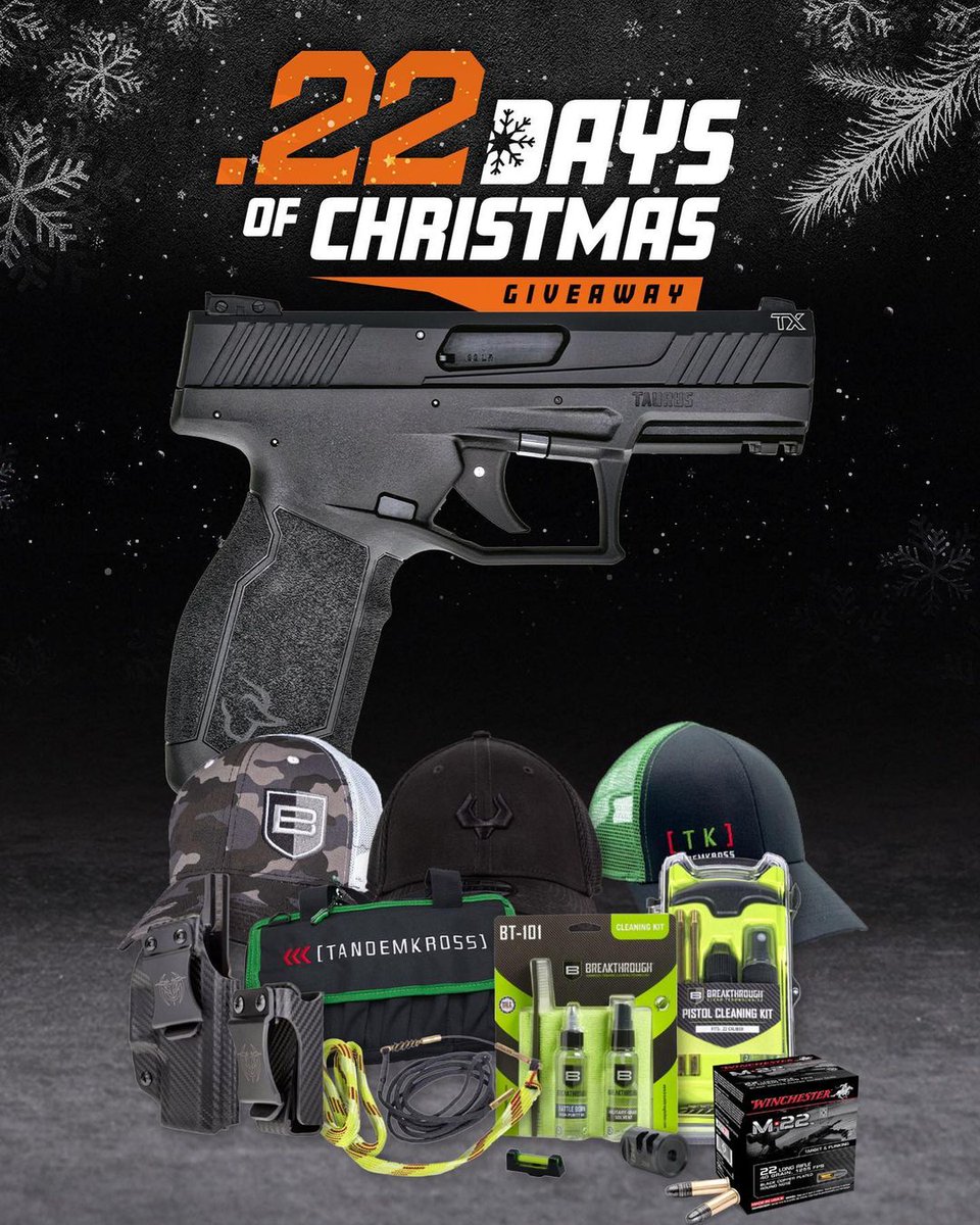 ViridianWepTech's tweet image. Want to win over $1,000 in prizes, including a Viridian E Series Red Laser Sight and Logo Hat?

Enter: shoot-on.com/22-days-of-chr…
@TaurusUSA @tandemkross @Breakthrough_cl @winchester @umtactical