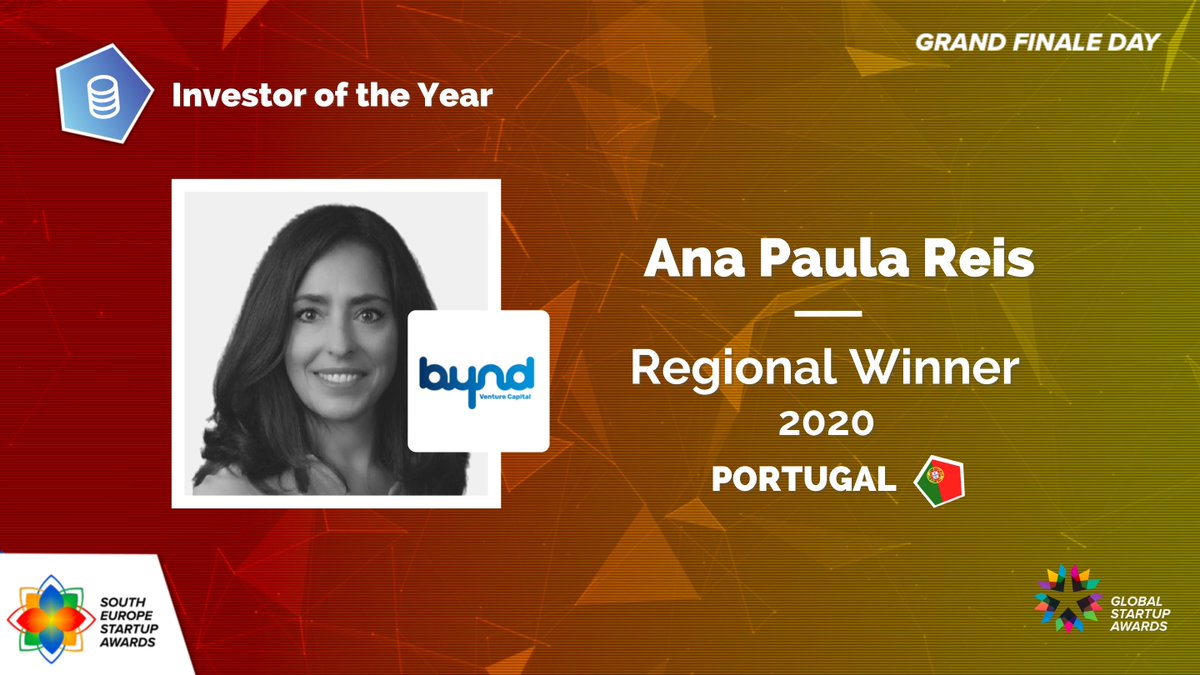 AND THE WINNER OF INVESTOR OF THE YEAR IS… #AnaPaulaReis from Portugal 🎉

A big round of applause for our #SESA2020 winner and a Global Finalist 2021 in #GSA 😍👏